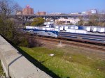 More of Amtrak, with Miller Brewery in background.